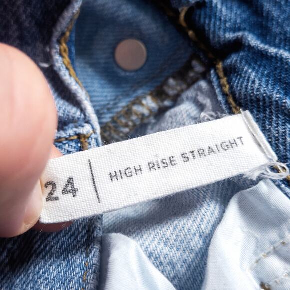 Pacsun Women’s Jeans Indie Patchwork Revival Two-Tone Colorblock Straight 24 - Picture 7 of 10